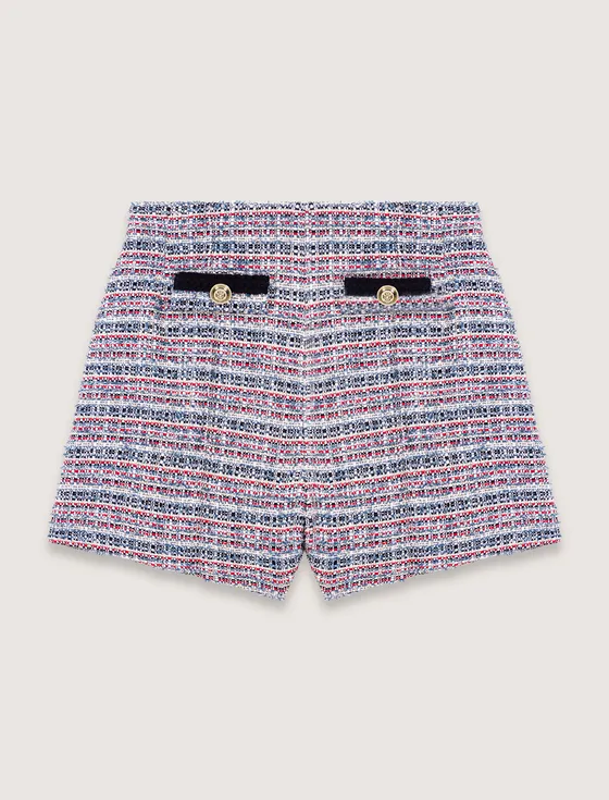 Quần short tweed phối màu viền tương phản T34 Nhiều màu