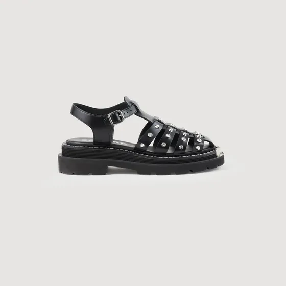 Sandal da đính đá Olys 36 Đen