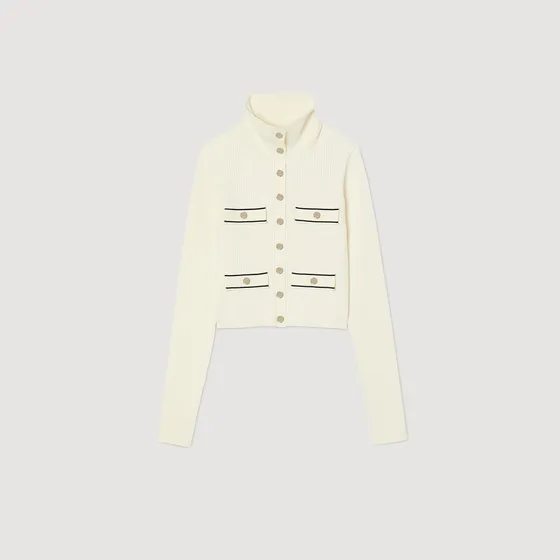 Áo cardigan dệt kim 110 Trắng Ecru