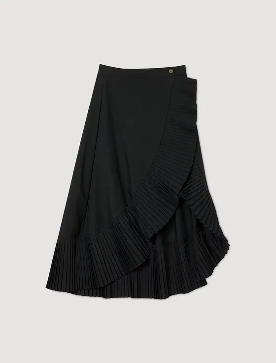 Chân váy midi xẻ 36 Đen