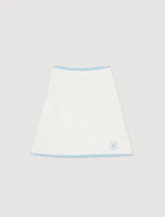 Chân váy crochet 36 Trắng