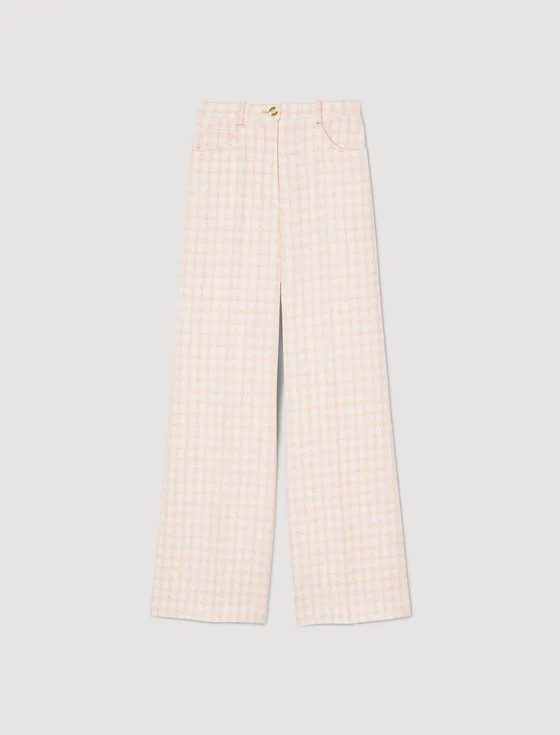 Quần vải tweed 34 Hồng
