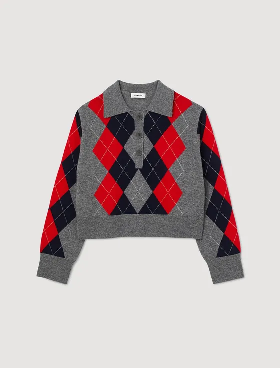 Áo len cổ polo 31 Xám