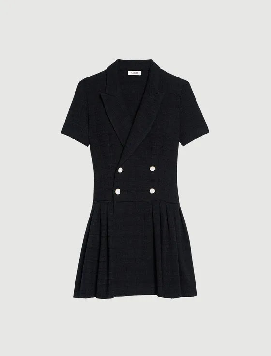 Đầm coat tweed ngắn 34 Đen