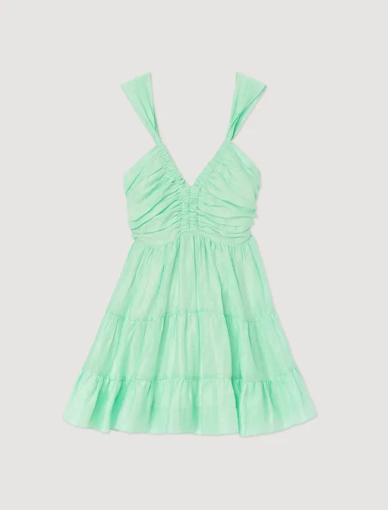Đầm xòe ngắn 61 Xanh lá