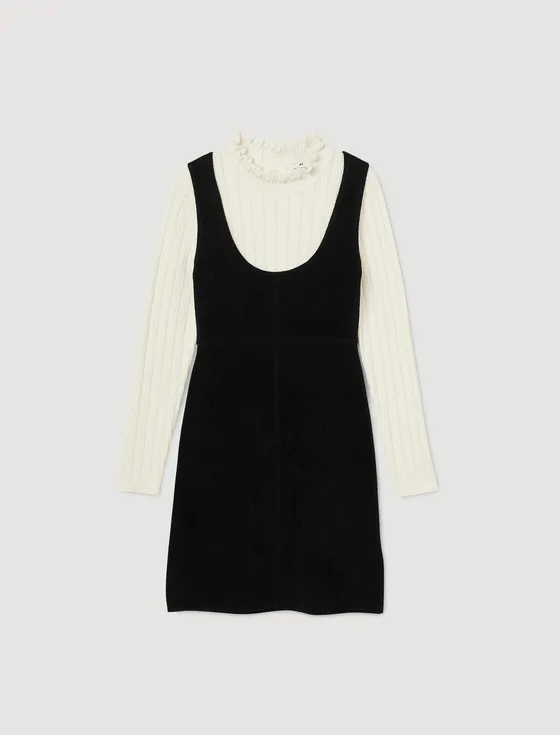 Đầm ngắn pinafore 33 Đen
