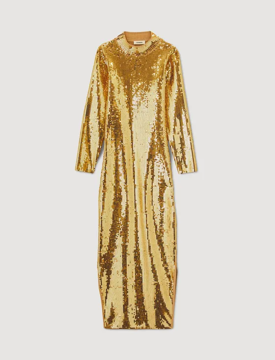 Đầm midi sequin 61 Vàng