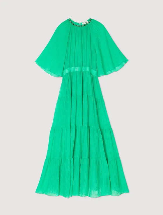 Đầm maxi cổ tròn 34 Xanh lá