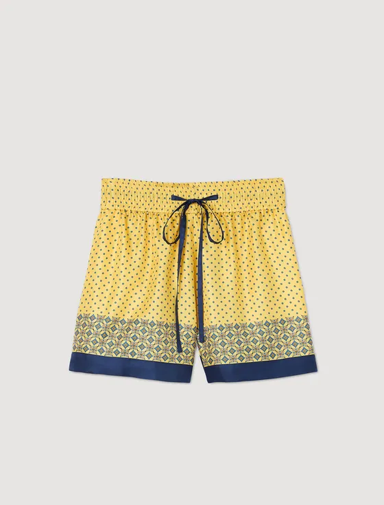 Quần short flowing họa tiết 34 Vàng