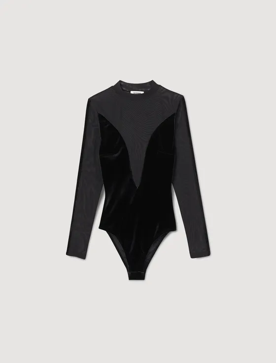 Bodysuit nhung 310 Đen