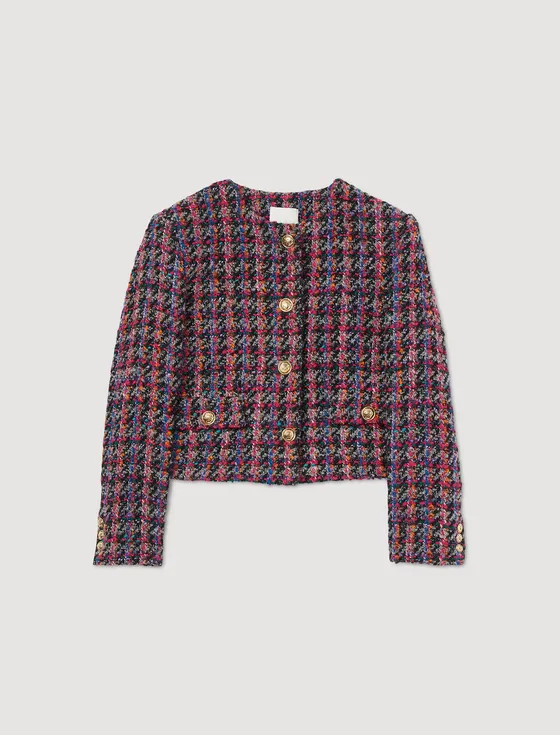 Áo khoác vải tweed 61 Hồng