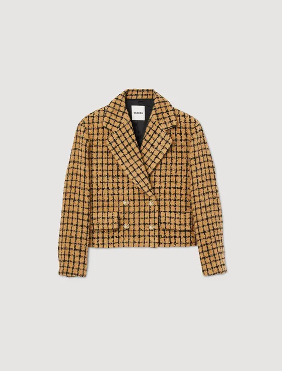 Áo khoác vải tweed 33 Camel