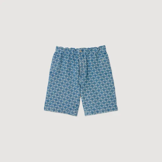 Quần short denim Square Cross M Xanh da trời