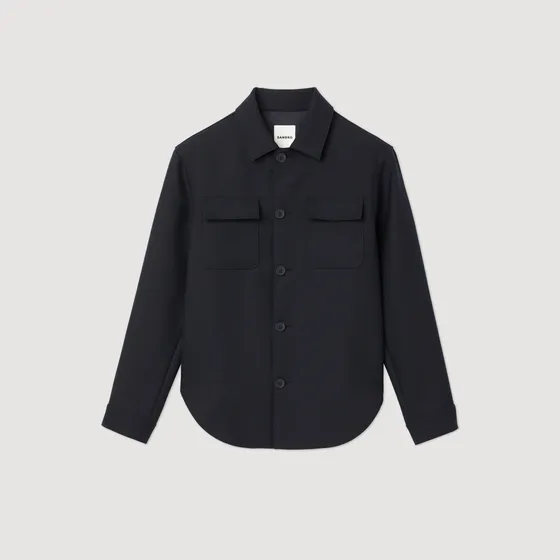 Áo khoác sơ mi oversize 23 Xanh đen