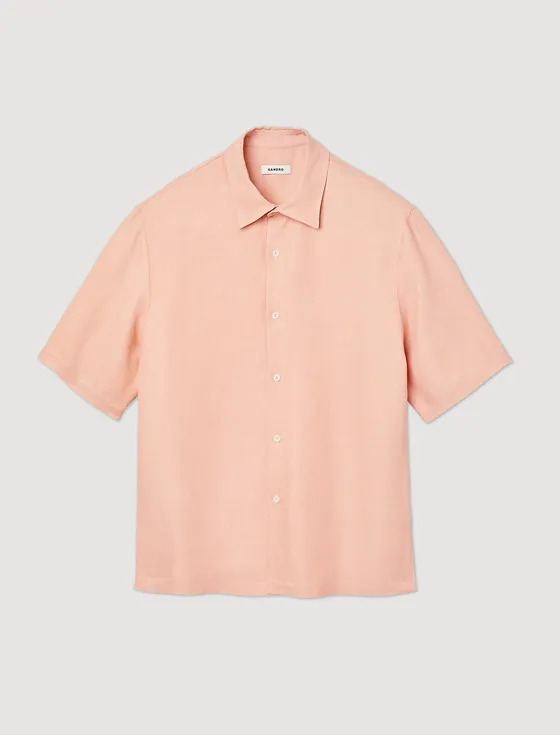 Áo sơ mi oversize 24 Hồng nhạt