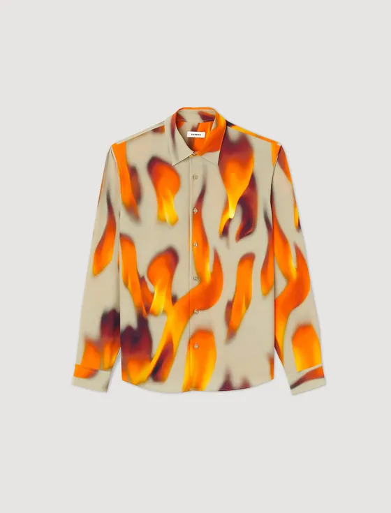 Áo sơ mi Flame 22 Nâu xám