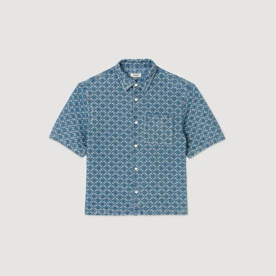 Áo sơ mi denim Square Cross S Xanh da trời