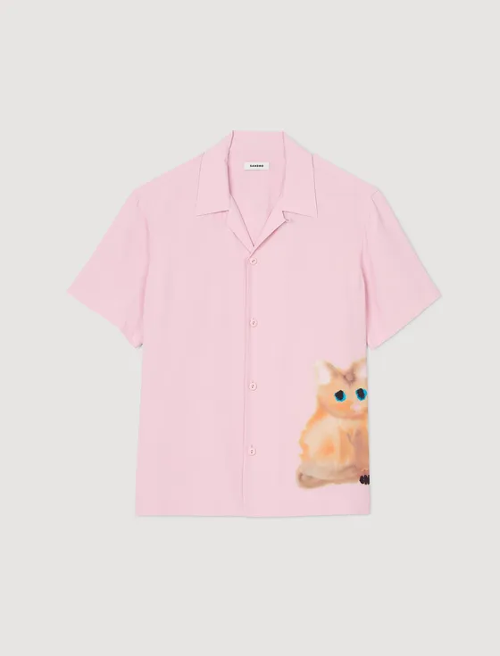 Áo sơ mi ngắn tay Wild Animals S Hồng