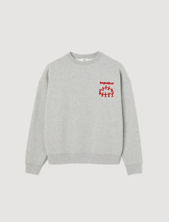 Áo sweatshirt together 24 Xám nhạt