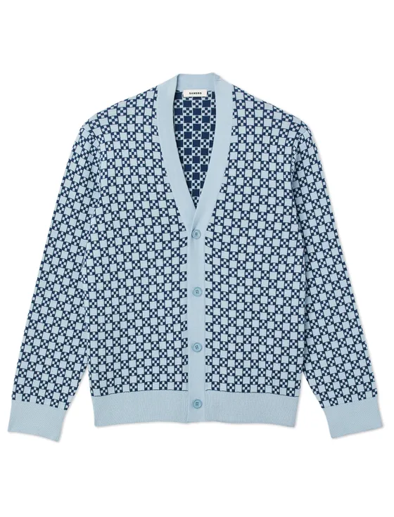 Áo cardigan Square Cross 23 Xanh dương