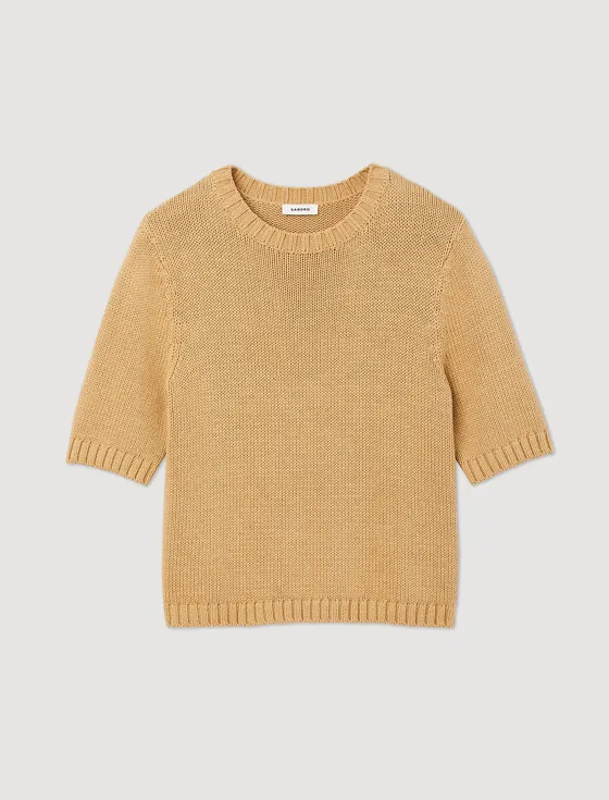 Áo len ngắn tay 23 Camel