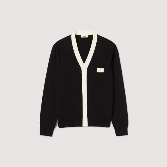 Áo cardigan dệt kem 24 Xanh đen