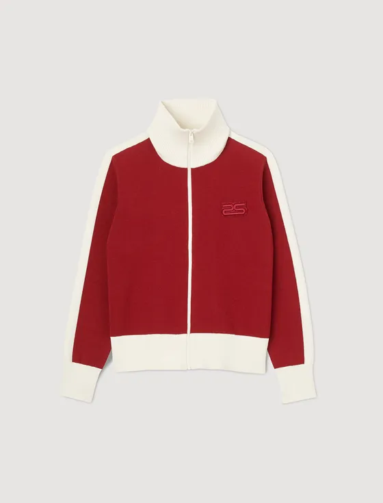 Áo cardigan hai tông màu 23 Đỏ