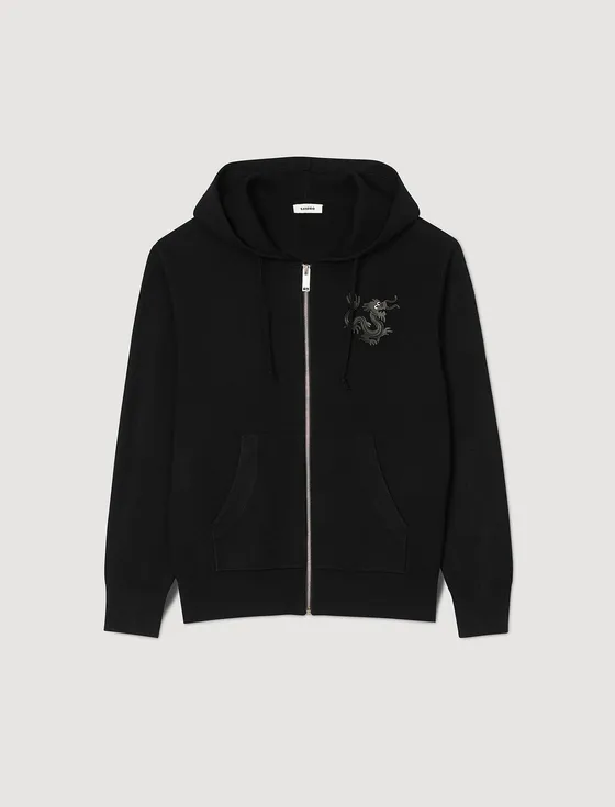 Áo sweatshirt hình rồng 22 Đen