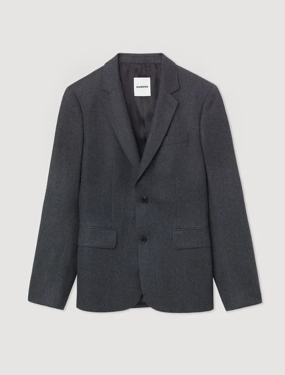 Áo suit flannel 125 Đen ghi