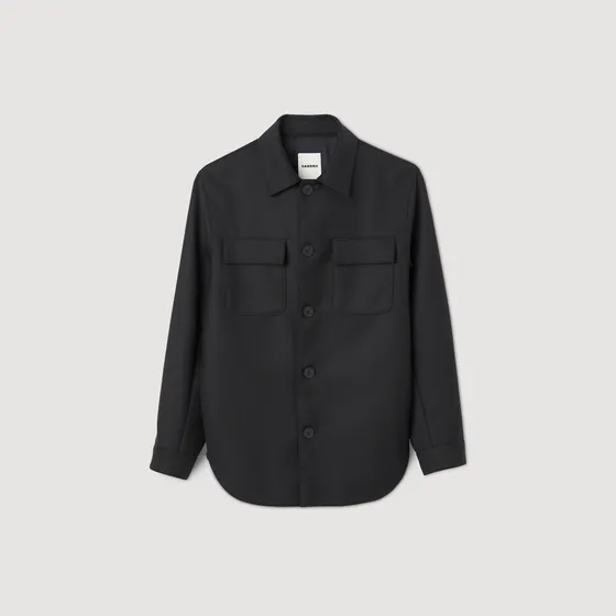 Áo khoác sơ mi oversize 22 Đen