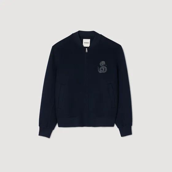 Áo khoác khóa kéo Snake M Xanh navy
