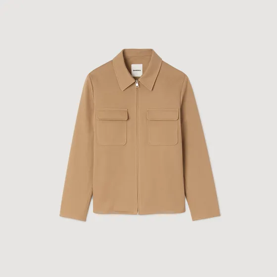 Áo khoác cotton khóa kéo L Camel