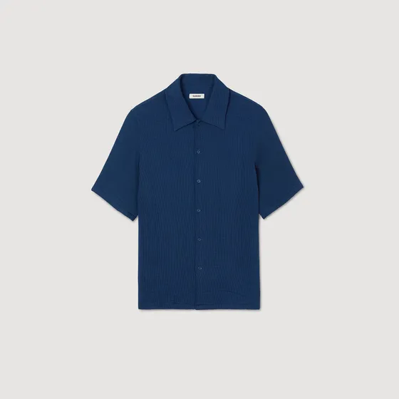 Áo sơ mi cọc tay S Xanh navy