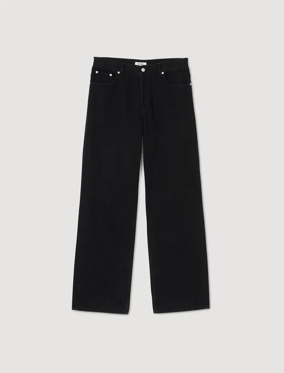 Quần jeans ống suông 28 Đen