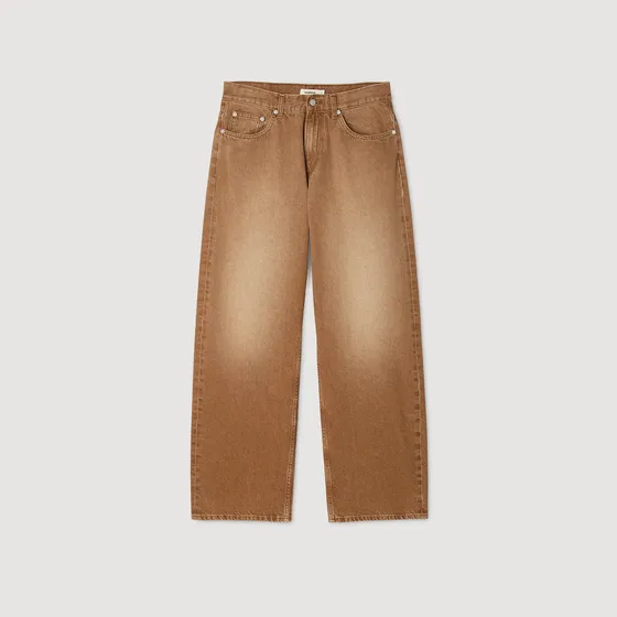 Quần jeans baggy phai màu 29 Camel