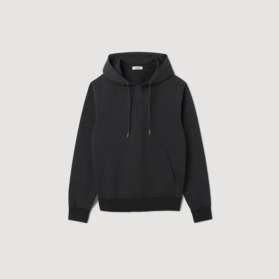 Áo hoodie phối thêu 22 Đen