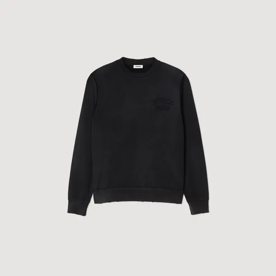Áo hoodie thêu logo M Đen