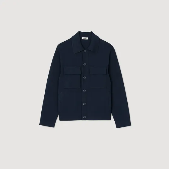 Áo khoác dệt kim S Xanh navy