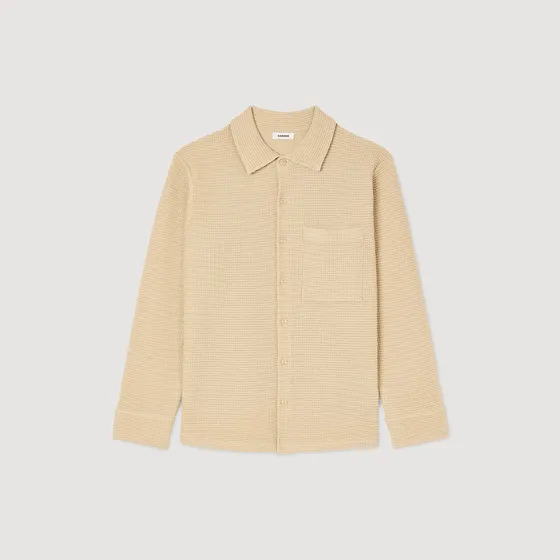 Áo sơ mi dệt kim oversize M Be