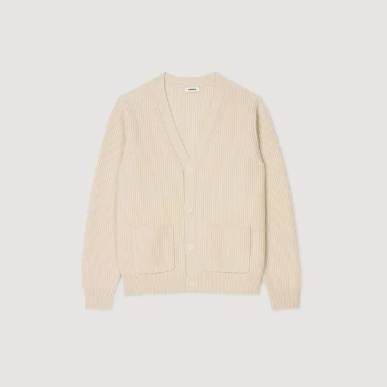 Áo cardigan dệt kim cổ V S Be