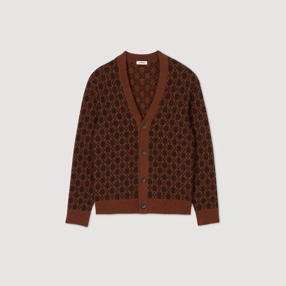 Áo cardigan Square Cross S Nâu