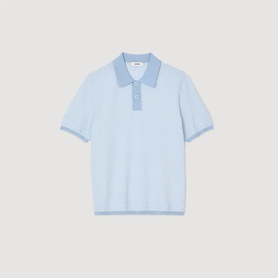 Áo polo Square Cross S Xanh da trời