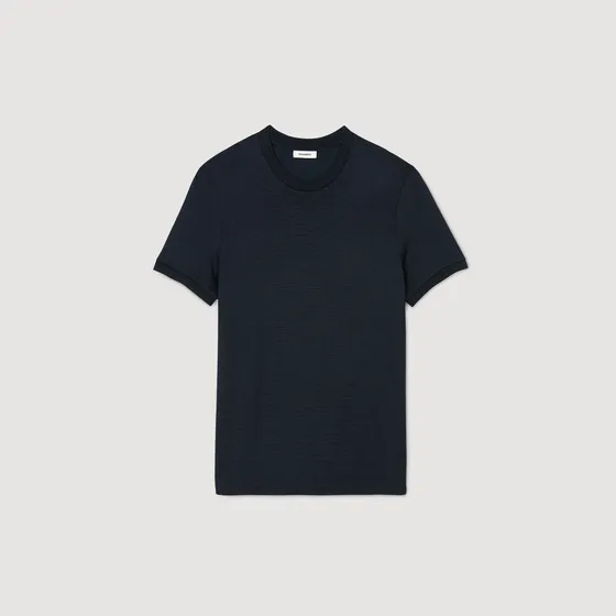 Áo phông cổ tròn L Xanh navy