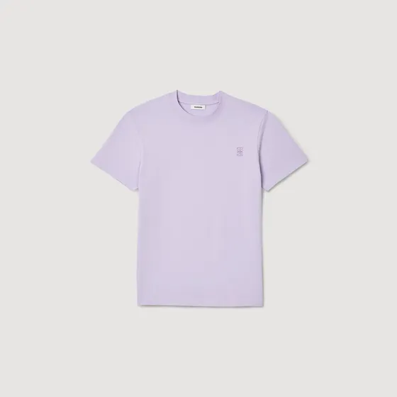 Áo thun cotton S Tím nhạt