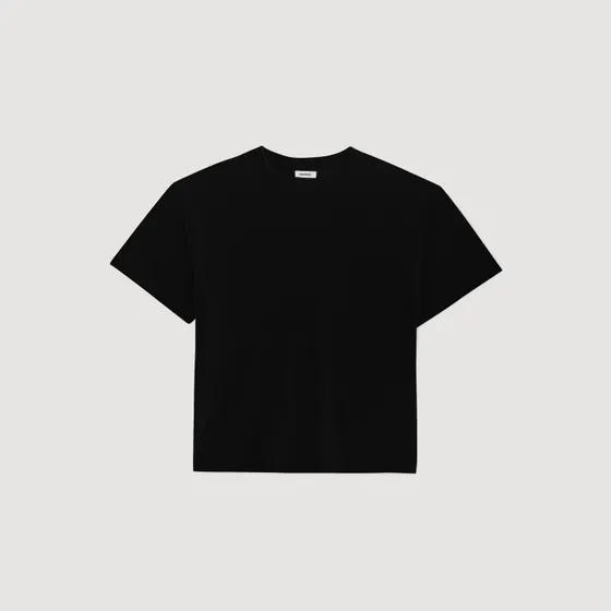 Áo thun dáng oversize M Đen