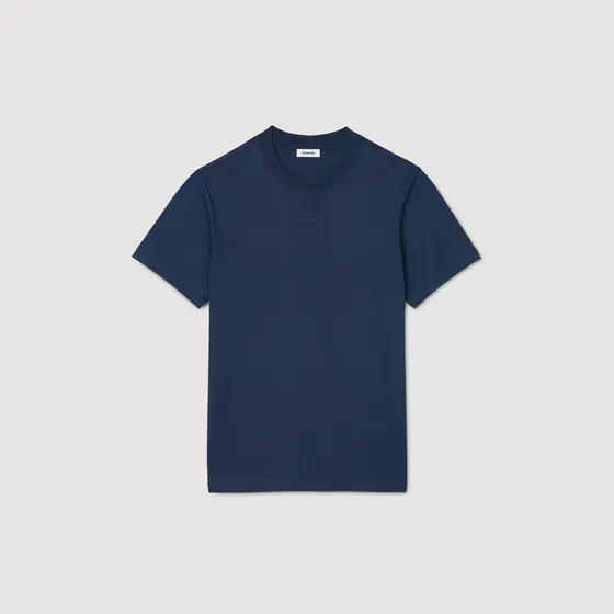 Áo phông cotton có logo M Xanh dương