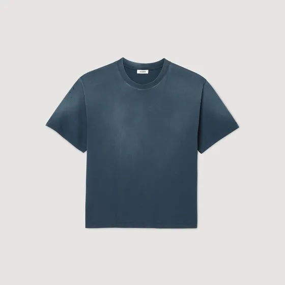 Áo phông cotton oversize S Xanh dương đậm
