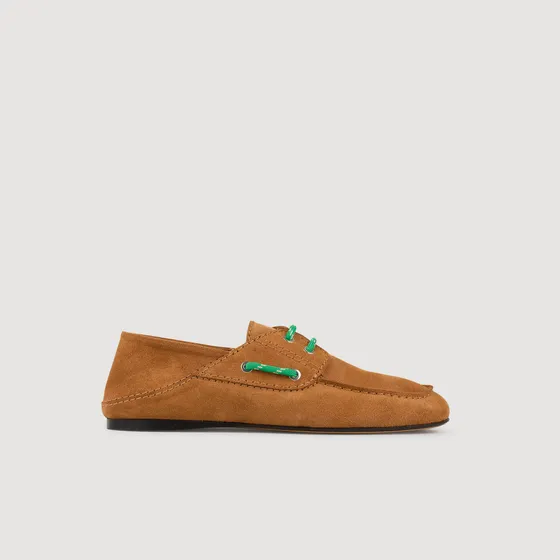 Giày loafer da lộn 36 Camel