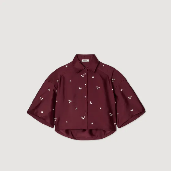 Áo sơ mi đính đá 1 Đỏ