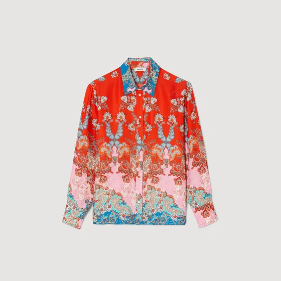 Áo sơ mi họa tiết 2 Đỏ